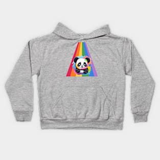 rainbow panda Kids Hoodie